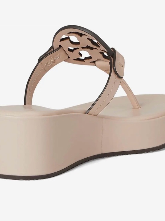 Tory Burch Miller Wedge Sandals Soft Pink -11 - Picture 8 of 8